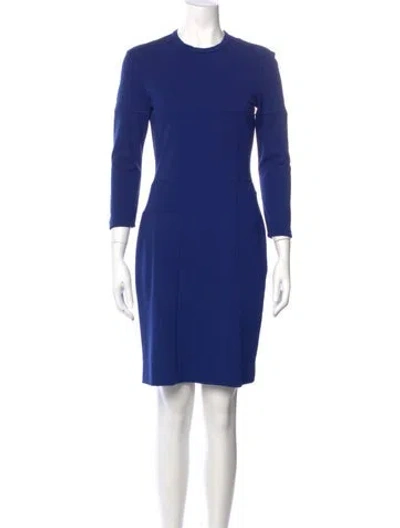 Pre-owned Jil Sander Crew Neck Mini Dress In Blue