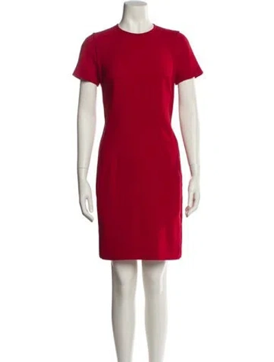 Pre-owned Jil Sander Crew Neck Mini Dress In Red