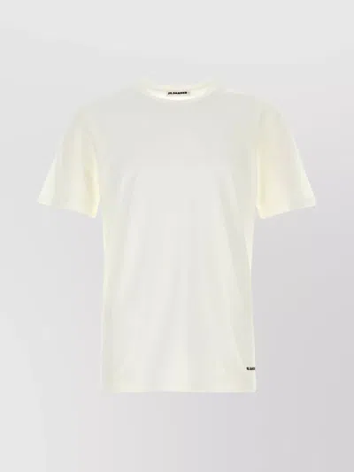 Jil Sander Crew Neck Plain Design Short Sleeves T-shirt In White