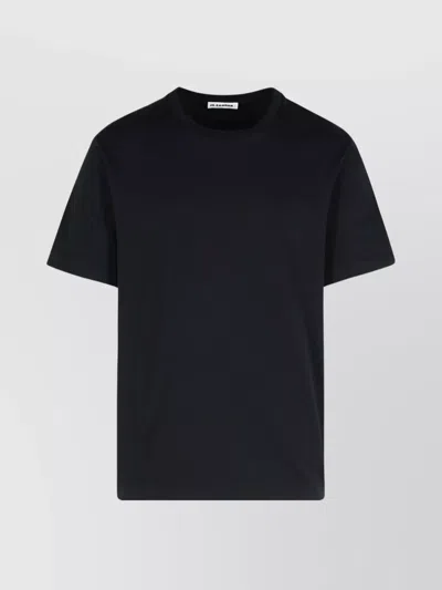 Jil Sander Crew Neck Plain Short Sleeves T-shirt In Black