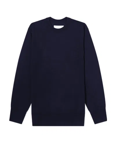 Jil Sander Crew Neck Pullover Sweater In Black