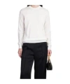 Jil Sander Crew Neck Pullover Sweater In White