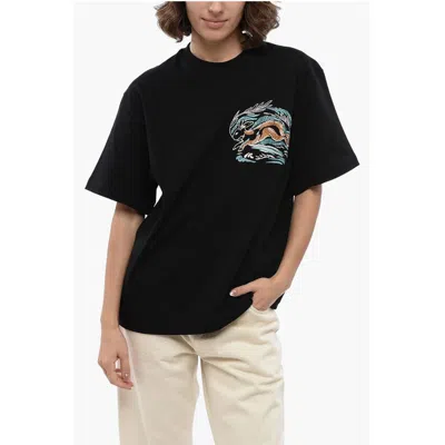 Jil Sander Crew Neck Rabbit Embroide Women's T-shirt