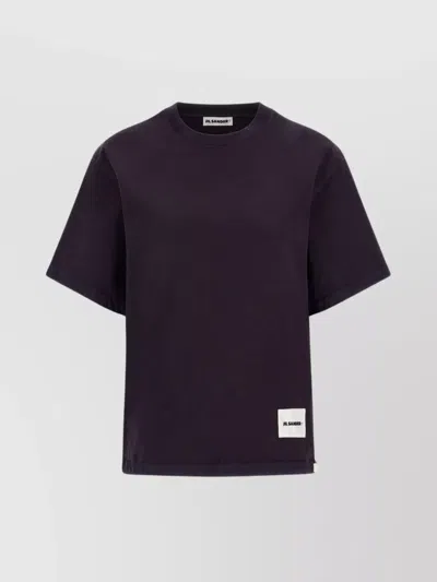 Jil Sander Crew Neck Relaxed Fit Short Sleeves Top In Red