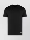 Jil Sander Crew-neck Ribbed T-shirt Short Sleeves In Black