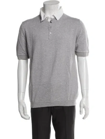 Pre-owned Jil Sander Crew Neck Short Sleeve Polo Shirt In Gray