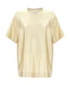 Jil Sander Crew Neck Stretch Viscose T-shirt In Nude