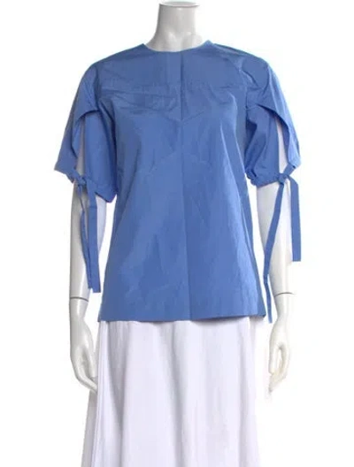 Pre-owned Jil Sander Crew Neck Short Sleeve Top In Blue