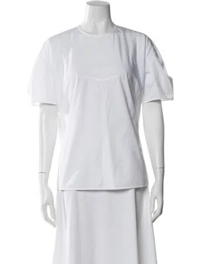 Pre-owned Jil Sander Crew Neck Short Sleeve Top In White