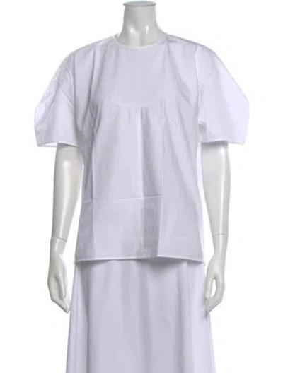 Pre-owned Jil Sander Crew Neck Short Sleeve Top In White
