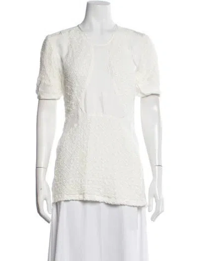 Pre-owned Jil Sander Crew Neck Short Sleeve Top In White