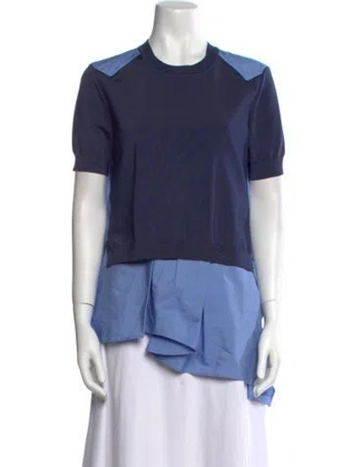 Pre-owned Jil Sander Crew Neck Short Sleeve T-shirt In Blue