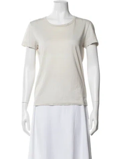 Pre-owned Jil Sander Crew Neck Short Sleeve T-shirt In Neutrals