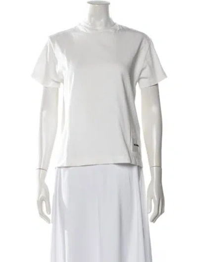 Pre-owned Jil Sander Crew Neck Short Sleeve T-shirt In White