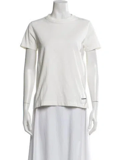 Pre-owned Jil Sander Crew Neck Short Sleeve T-shirt In White