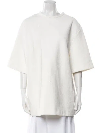 Pre-owned Jil Sander Crew Neck Short Sleeve Tunic In White