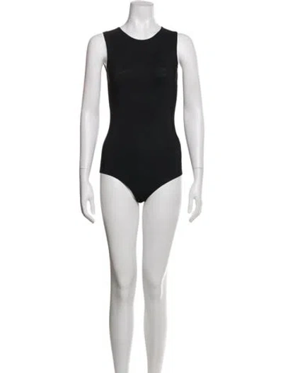 Pre-owned Jil Sander Crew Neck Sleeveless Bodysuit In Black