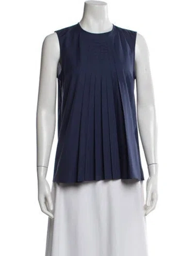 Pre-owned Jil Sander Crew Neck Sleeveless Top In Blue