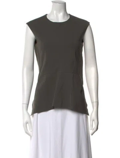 Pre-owned Jil Sander Crew Neck Sleeveless Top In Gray