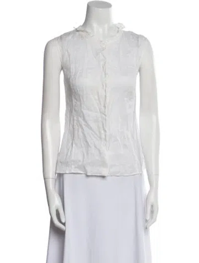 Pre-owned Jil Sander Crew Neck Sleeveless Top In White