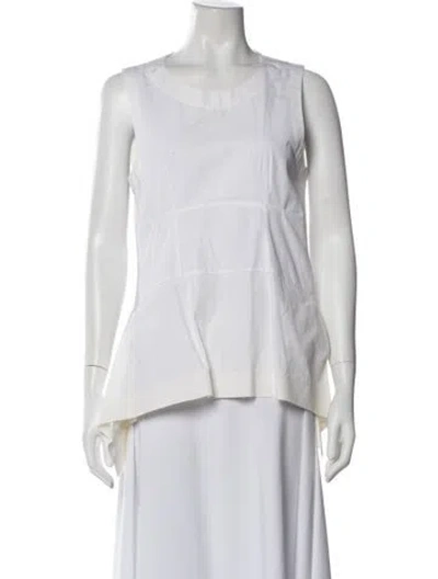 Pre-owned Jil Sander Crew Neck Sleeveless Top In White