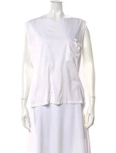Pre-owned Jil Sander Crew Neck Sleeveless Top In White