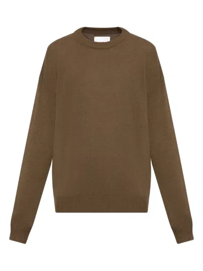 Jil Sander Crew-neck Sweater In Brown