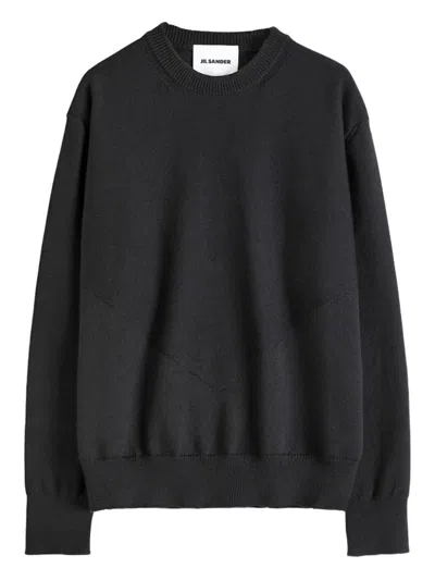 Jil Sander Crew-neck Sweater In Blue