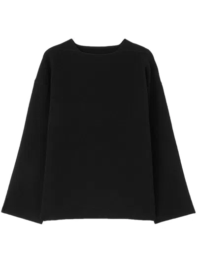 Jil Sander Crew Neck Sweater In Black