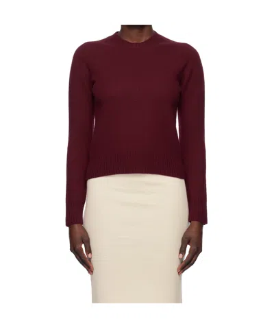 Jil Sander Crew-neck Sweater In Brown