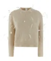 Jil Sander Feather Sweater Sweaters And Cardigans White In Brown