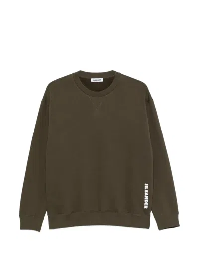 Jil Sander Crew Neck Sweater In Brown