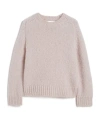 Jil Sander Mohair Blend Crew Neck Sweater In Pink