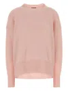 Jil Sander Oversized Cashmere Sweater Crew Neck In Neutral