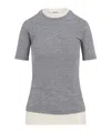 Jil Sander Crew Neck T-shirt And Vest Two-piece Set In Gray