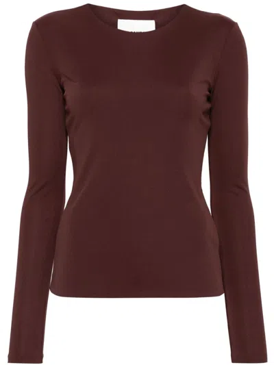 Jil Sander Crew-neck T-shirt In Brown