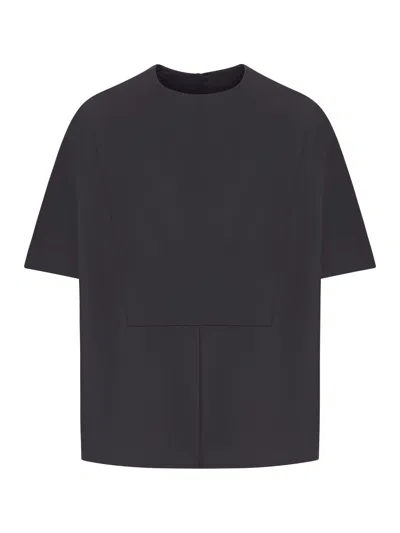 Jil Sander Crew Neck T-shirt In Lightweight Cotton In Black