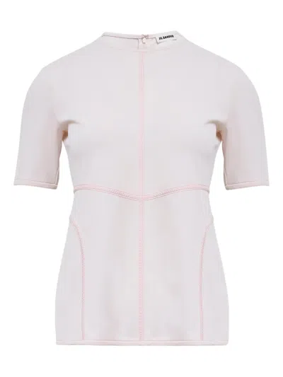 Jil Sander Crew-neck T-shirt In Pink