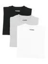 Jil Sander T-shirt Cn Ss 3pack In Black