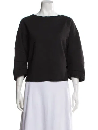 Pre-owned Jil Sander Crew Neck Three-quarter Sleeve Top In Gray