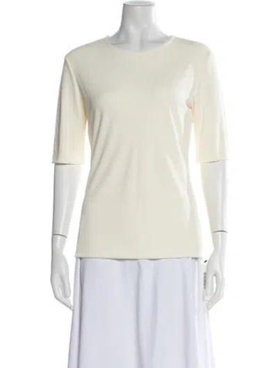 Pre-owned Jil Sander Crew Neck Three-quarter Sleeve Top In Neutral
