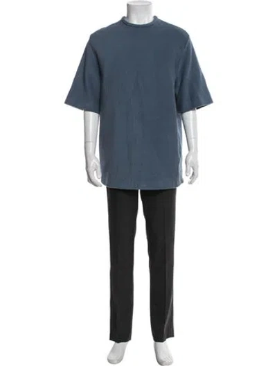 Pre-owned Jil Sander Crew Neck Three-quarter Sleeve T-shirt In Blue