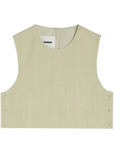 Jil Sander Crew-neck Vest In Nude