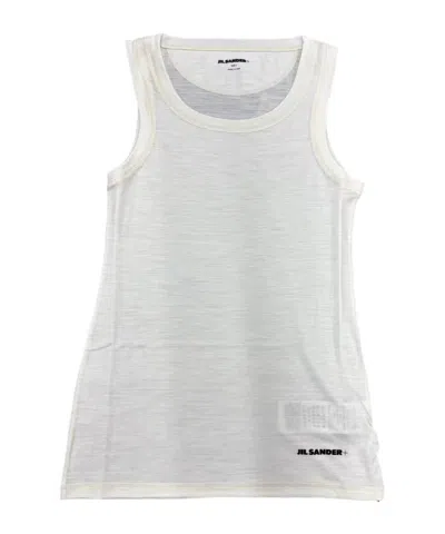 Jil Sander Crew Neck Vest In White