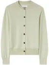 Jil Sander Fine-knit Crew-neck Cardigan In White