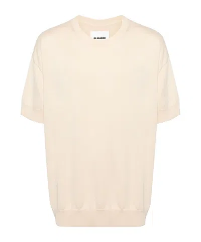 Jil Sander Crew-neck Wool Jumper In White