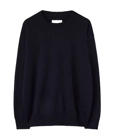 Jil Sander Crew-neck Wool Jumper In Black