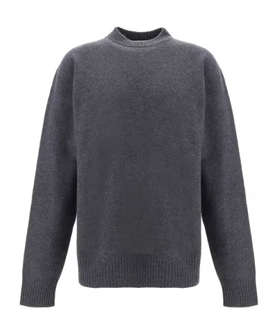 Jil Sander Crew-neck Wool Jumper In Black
