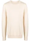 Jil Sander Crew-neck Wool Jumper In Neutrals