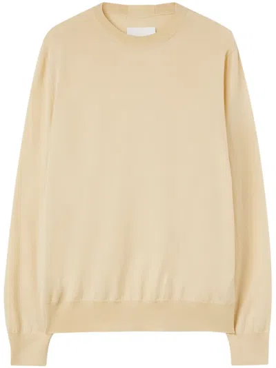 Jil Sander Crew-neck Wool Jumper In Neutrals